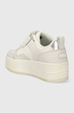 Încălțăminte Tommy Jeans sneakers din piele TJW FLATFORM VELCRO EN0EN02539 alb