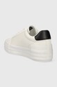 Boty Kožené sneakers boty Calvin Klein Jeans BOLD VULC FLATFORM LACEUP LTH WN YW0YW00821 bílá