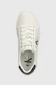 bianco Calvin Klein Jeans sneakers in pelle BOLD VULC FLATFORM LACEUP LTH WN