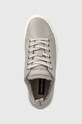 Δερμάτινα αθλητικά παπούτσια Calvin Klein Jeans CUPSOLE FLATFORM LOW WL LTH WN γκρί YW0YW01107