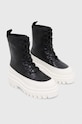 Δερμάτινα workers Calvin Klein Jeans FLATFORM LACE UP BOOT LTH YW0YW01110 μαύρο AW23