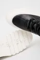 czarny Calvin Klein Jeans workery skórzane FLATFORM LACE UP BOOT LTH