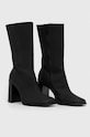 Calvin Klein Jeans botki skórzane HEEL ZIP BOOT LTH WN YW0YW01113 czarny AW23