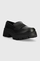 Calvin Klein Jeans mokasyny skórzane CHUNKY COMBAT LOAFER WN YW0YW01120 czarny AW23