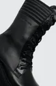 črna Nizki škornji Calvin Klein Jeans FLATFORM KNEE BOOT LACEUP LTH WN