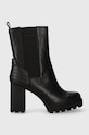 Боти Calvin Klein Jeans PLATFORM CHELSEA BOOT LTH WN дебел черен YW0YW01140