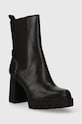Боти Calvin Klein Jeans PLATFORM CHELSEA BOOT LTH WN YW0YW01140 черен AW23