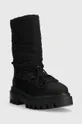 Μπότες χιονιού Calvin Klein Jeans FLATFORM SNOW BOOT NYLON WN μαύρο