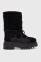 Зимние сапоги Calvin Klein Jeans FLATFORM SNOW BOOT SHERPA WN с утеплением чёрный YW0YW01195
