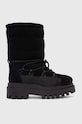 Calvin Klein Jeans śniegowce FLATFORM SNOW BOOT SHERPA WN ocieplane czarny YW0YW01195
