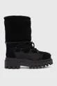 crna Čizme za snijeg Calvin Klein Jeans FLATFORM SNOW BOOT SHERPA WN Ženski