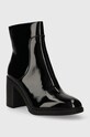 Calvin Klein Jeans botki MID BLOCK HEEL BOOT NAPLAK WN YW0YW01258 czarny AW23