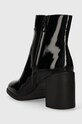 Obuwie Calvin Klein Jeans botki MID BLOCK HEEL BOOT NAPLAK WN YW0YW01258 czarny