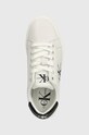 Кожени маратонки Calvin Klein Jeans CLASSIC CUPSOLE LACEUP LTH WN LACE UP бял YW0YW01269