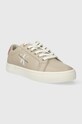 Кожаные кроссовки Calvin Klein Jeans CLASSIC CUPSOLE LACEUP LTH WN YW0YW01269 бежевый AW23