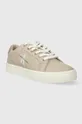 Calvin Klein Jeans sneakersy skórzane CLASSIC CUPSOLE LACEUP LTH WN beżowy