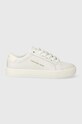 Кожаные кроссовки Calvin Klein Jeans CLASSIC CUPSOLE LACEUP LTH WN Planet friendly бежевый YW0YW01269