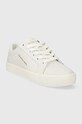Kožne tenisice Calvin Klein Jeans CLASSIC CUPSOLE LACEUP LTH WN LACE UP YW0YW01269 bež AW23