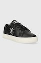 Kožené tenisky Calvin Klein Jeans CLASSIC CUPSOLE LACE UP YW0YW01269 čierna AW23