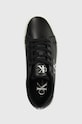 Kožené tenisky Calvin Klein Jeans CLASSIC CUPSOLE LACE UP čierna YW0YW01269