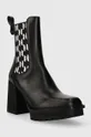 Kožené topánky chelsea Karl Lagerfeld VOYAGE VI čierna