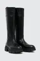 Usnjeni elegantni škornji Karl Lagerfeld ARIA črna