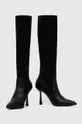 Vysoké čižmy Karl Lagerfeld PANDARA II čierna
