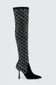 Karl Lagerfeld kozaki PANDARA II tekstylny czarny KL31386.F0S