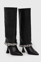 Δερμάτινες μπότες Karl Lagerfeld DEBUT KL32080.000 μαύρο AW23