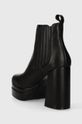 Obuwie Karl Lagerfeld sztyblety skórzane STRADA KL30143.000 czarny