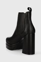 Cipők Karl Lagerfeld bőr bokacsizma STRADA KL30143.000 fekete