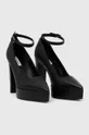 Шкіряні туфлі Karl Lagerfeld SOIREE PLATFORM чорний