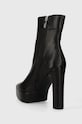 Obuwie Karl Lagerfeld botki skórzane SOIREE PLATFORM KL31760.000 czarny