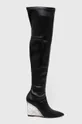 μαύρο Μπότες Karl Lagerfeld ICE WEDGE Γυναικεία