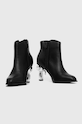 Кожаные полусапожки Karl Lagerfeld IKON HEEL KL39035.000 чёрный AW23