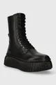 Δερμάτινες μπότες Karl Lagerfeld KREEPER LO KC μαύρο