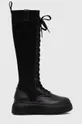 črna Elegantni škornji Karl Lagerfeld KREEPER LO KC Ženski