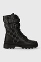 Karl Lagerfeld bocanci de piele TREKKA II KC cu snur negru KL42586F.007