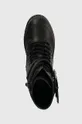 črna Usnjeni nizki škornji Karl Lagerfeld TREKKA II KC