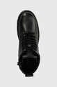 Karl Lagerfeld bőr csizma KOMBAT KC fekete KL45350.000