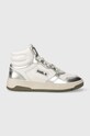 Кожаные кроссовки Karl Lagerfeld KREW KC плоская серебрянный KL63050.01S
