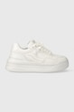Karl Lagerfeld sneakersy skórzane KREW MAX KC platforma biały KL63320.011