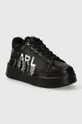 Δερμάτινα αθλητικά παπούτσια Karl Lagerfeld ANAKAPRI KC μαύρο