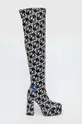 μαύρο Δερμάτινες μπότες Karl Lagerfeld Jeans STAK HEEL II Γυναικεία