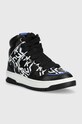 Karl Lagerfeld Jeans sneakersy skórzane KREW KLJ63043.001 czarny AW23
