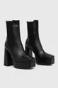 Шкіряні черевики Karl Lagerfeld Jeans STAK HEEL II чорний