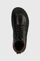black Birkenstock leather ankle boots
