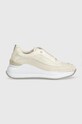 Αθλητικά Calvin Klein INTERN WEDGE LACE UP - EPI MONO συνθετικό μπεζ HW0HW01663