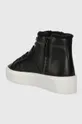 Calvin Klein scarpe da ginnastica in pelle FLATFORM CUPSOLE HIGHTOP W/HW WL Gambale: Pelle naturale Parte interna: Materiale tessile Suola: Materiale sintetico