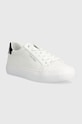 Calvin Klein sneakers din piele VULC LACE UP HW0HW01681 alb SS25